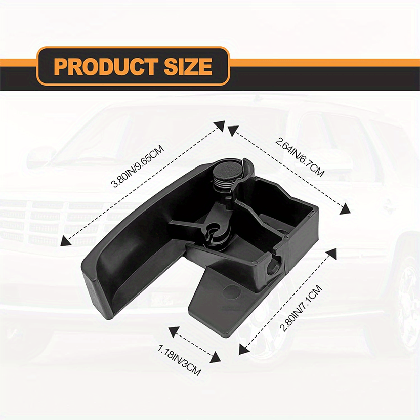 Black ABS Engine Hood Release Handle for Trucks and SUVs Durable Plastic