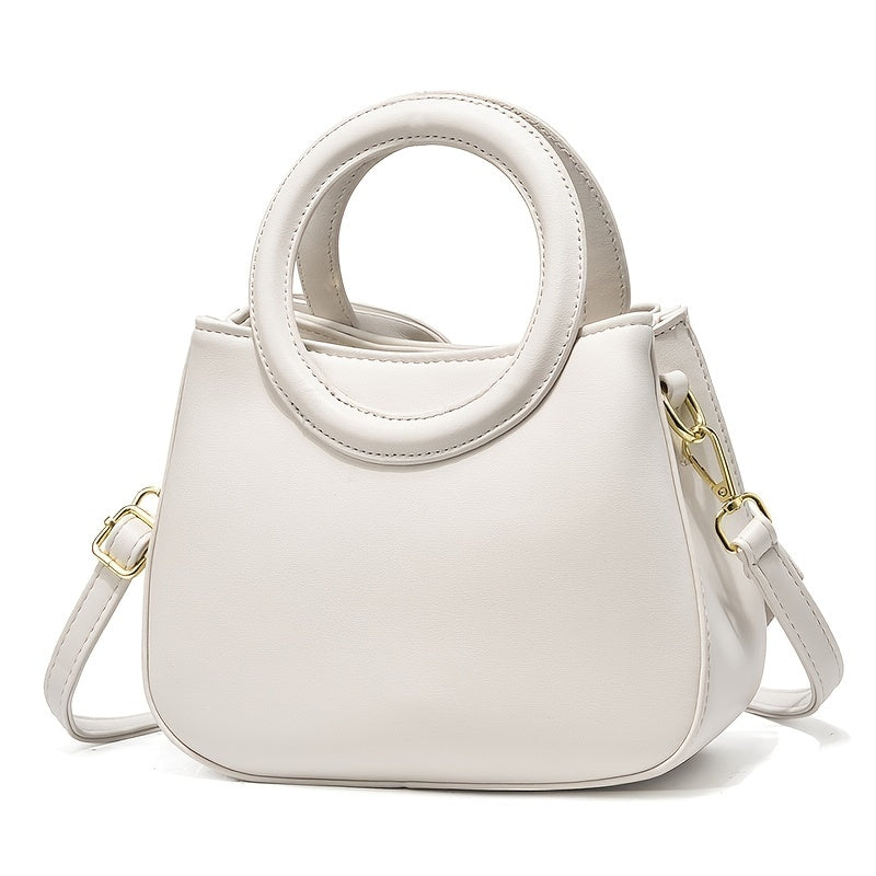 Ayollar uchun bir rangli kamon fermuarlı kichik sumka