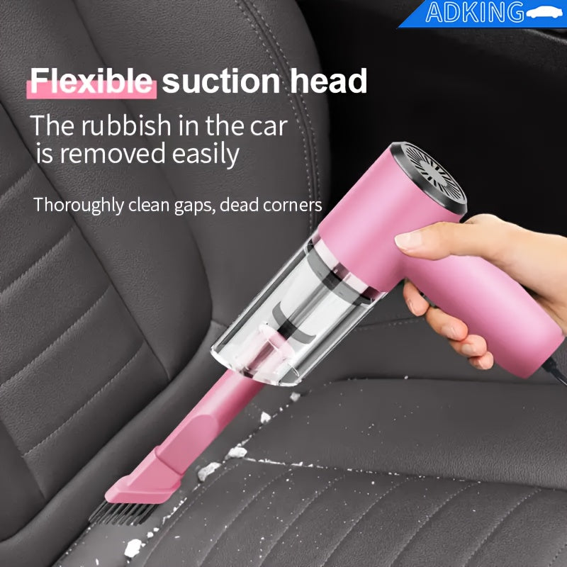 Aspiradora de mano para coche de 12V para pelo de mascotas, polvo y migas