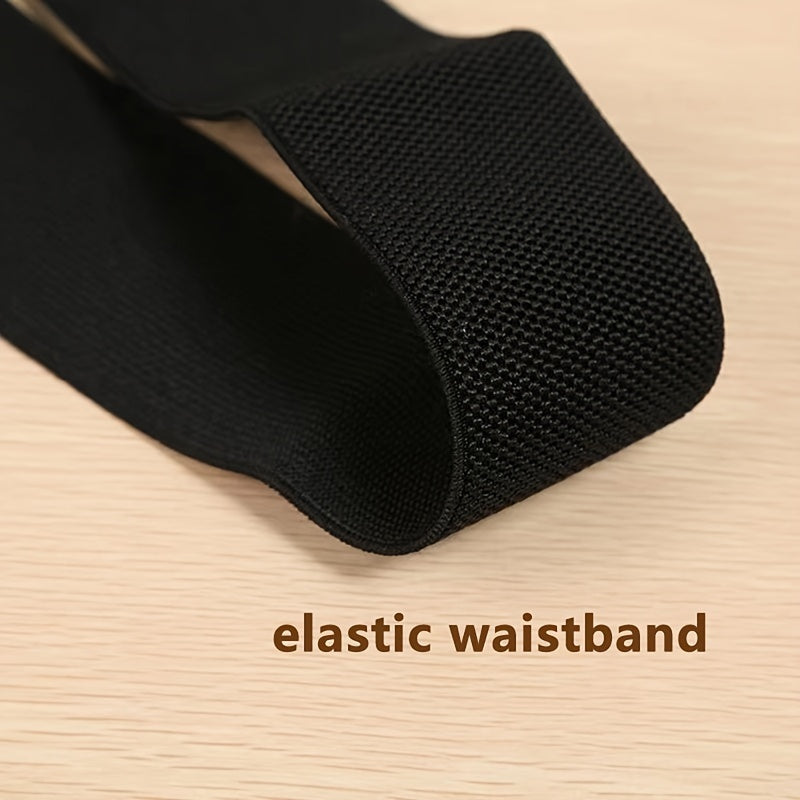 Women's Casual Coat Dress with Elastic Waistband and Gold Buckle