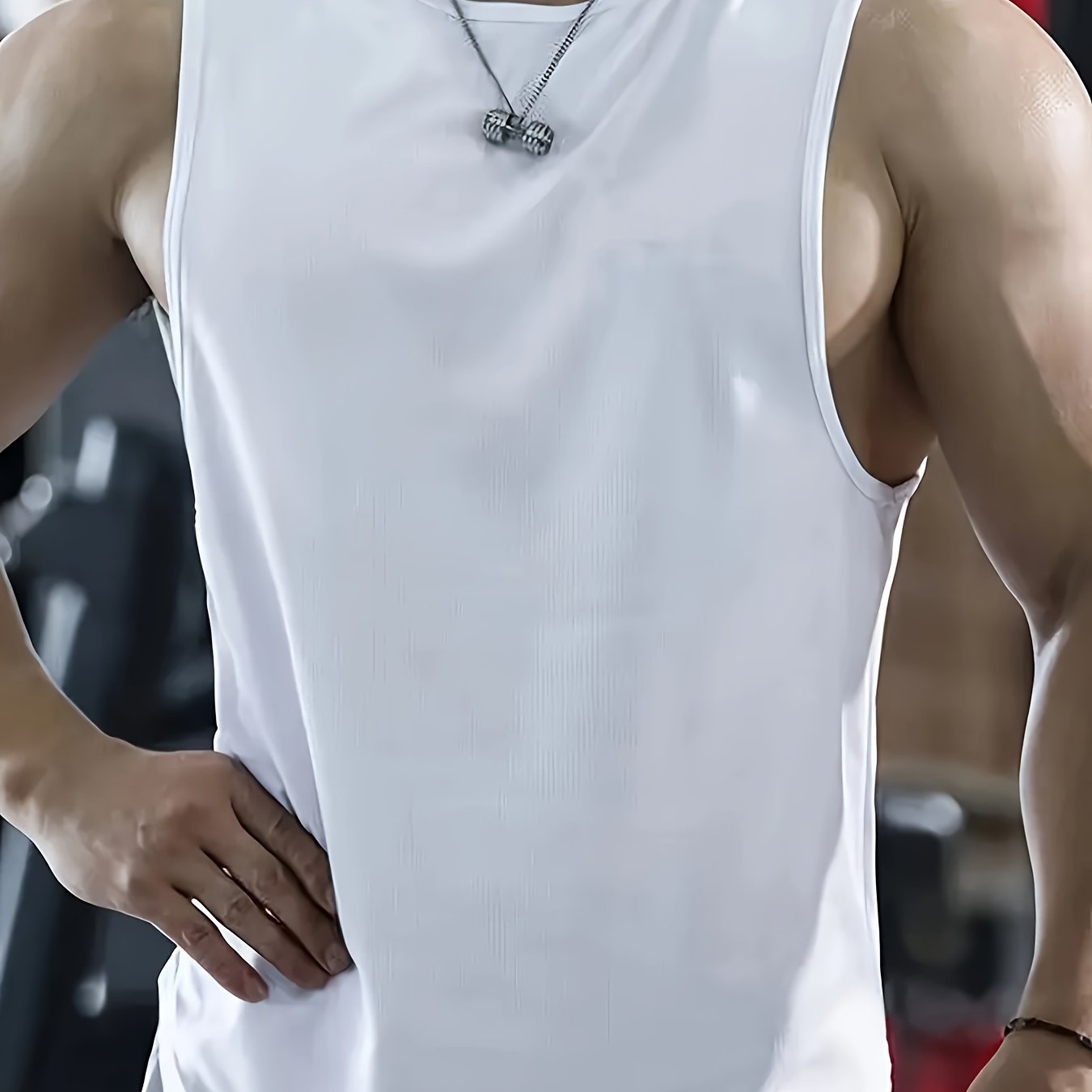 Men's Quick-Dry Moisture-Wicking Tank Top for Gym Sports and Workout