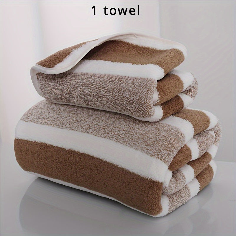 Absorbent Rectangular Towel with Bohemian Braided Stripes and Music Theme for Daily Use