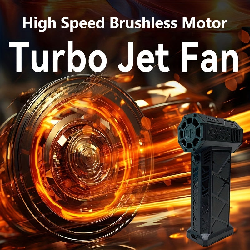 Handheld Turbo Fan with Rechargeable Battery for Camping and Dust Removal