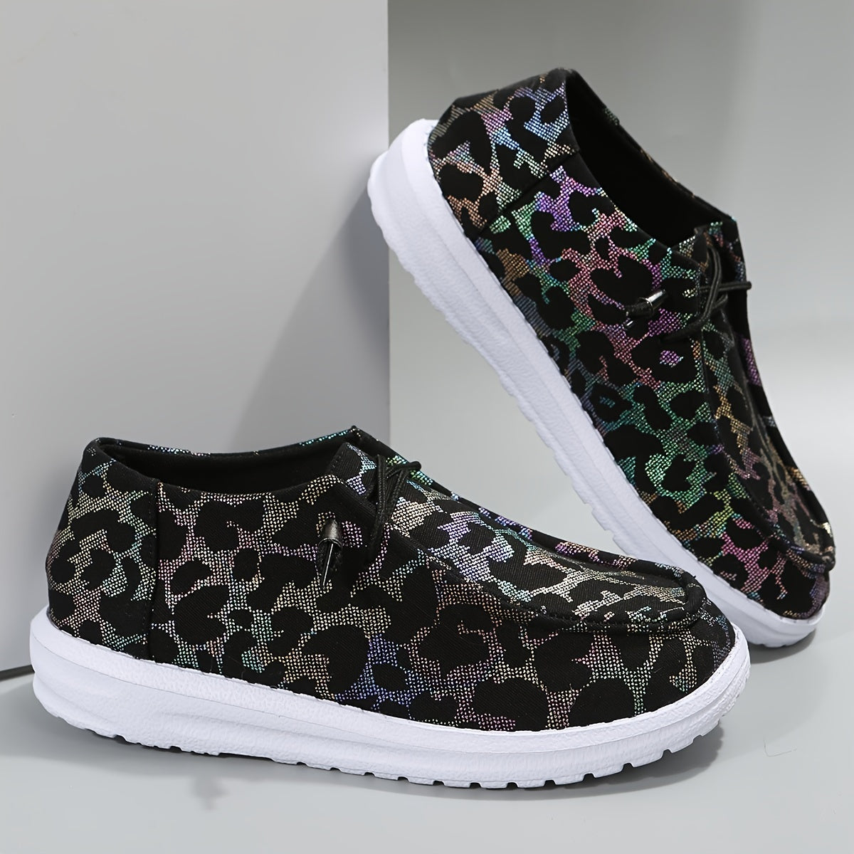 Women's Lace-Up Color Changing Flat Shoes for Casual and Sports Use 36-45 Large