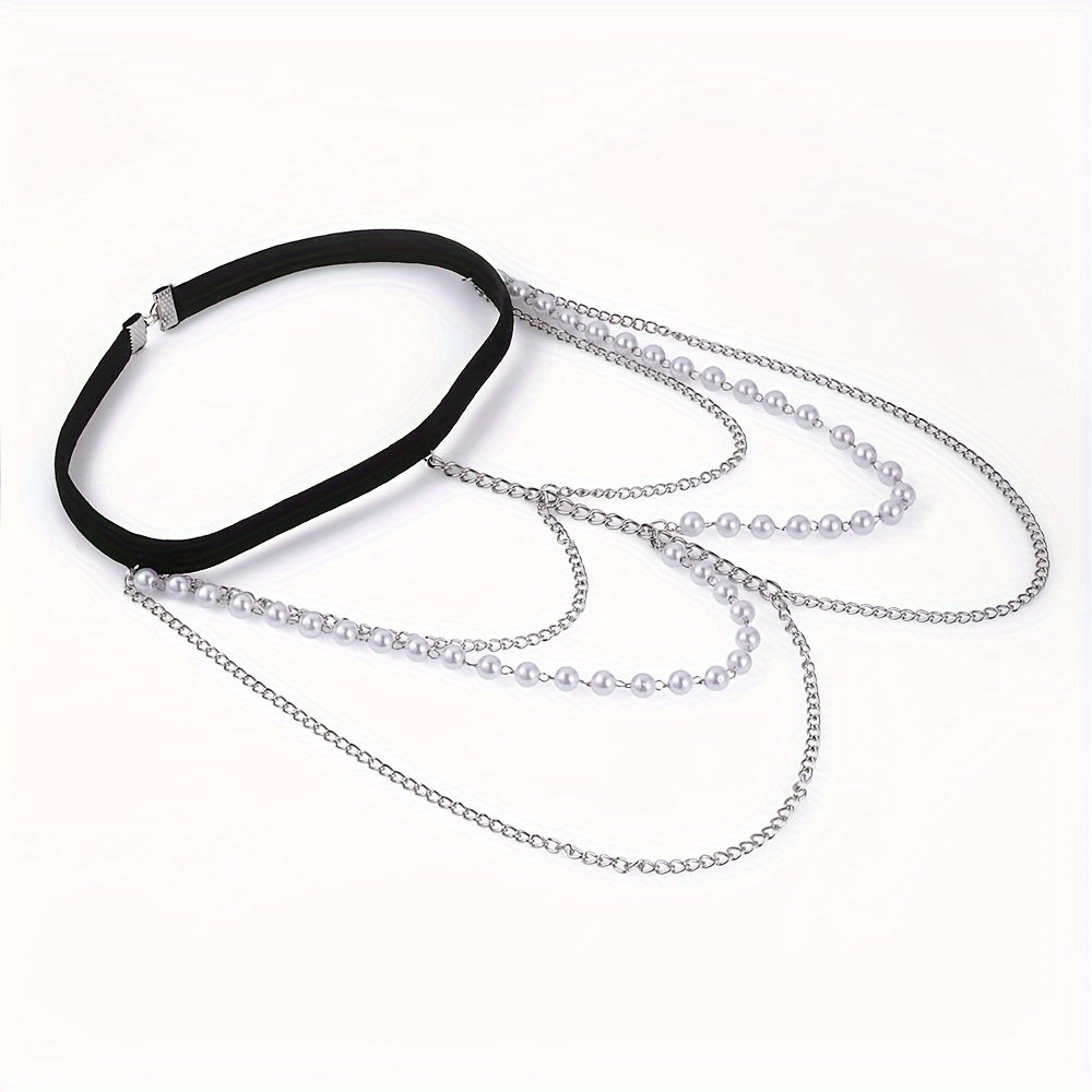 Yevropa va Amerikada mashhur bo'lgan, marvaridlar, elastik ip va ko'p qatlamli, issiq sotiladigan sexy retro oyoq zanjiri.