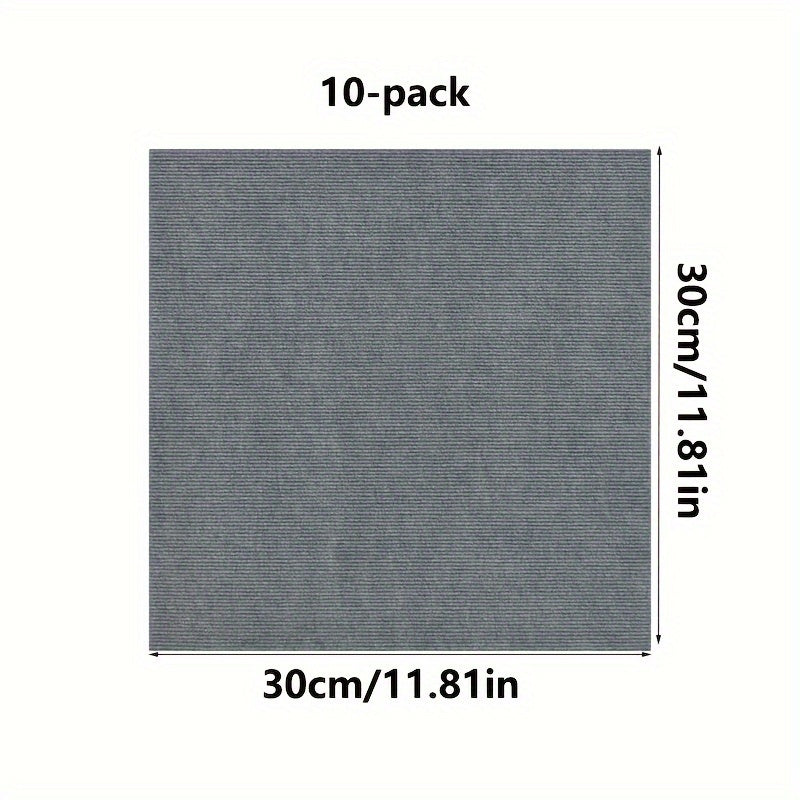 10/20/30 Paket Shakllar va Chiziqlar O'z-o'zidan yopishqoq Gilam Plitalari Ofis va Tijorat Pollari uchun, Oson Qopqoq va Yopishtirish O'rnatilishi, O'lchamga Mos Kvadrat Kvadratlar.