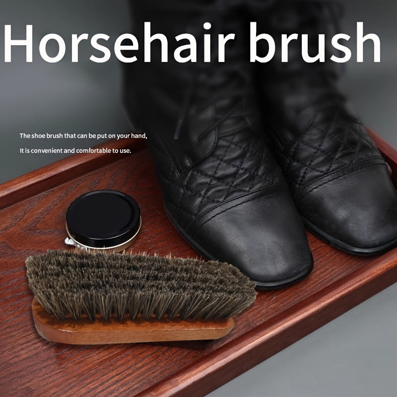 Horsehair Brush with Wooden Handle for Detailing Faux Leather Clothing Bedding