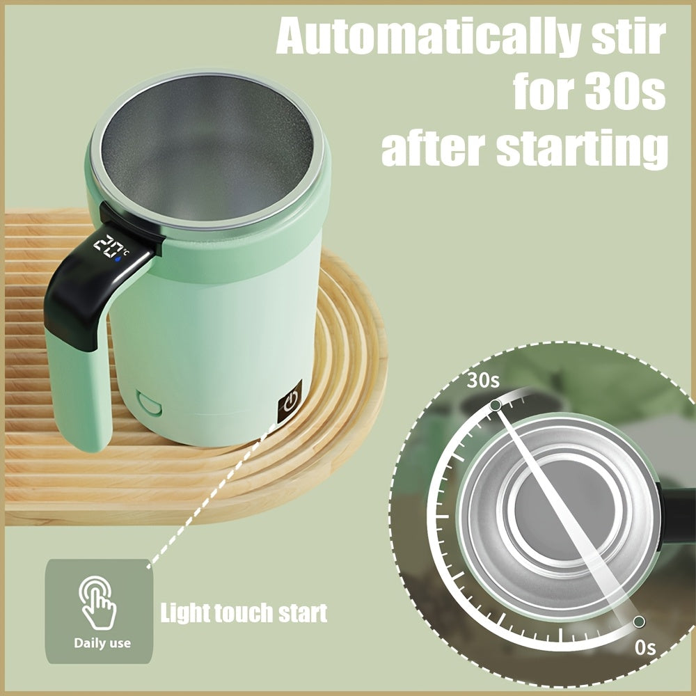Automatic Magnetic Stirring Coffee Cup With Temperature Measurement Portable Electric Mug