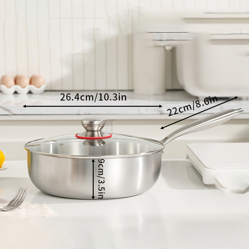 Stainless Steel Soup Pot with Handle for Induction Cooking Non-Stick Durable