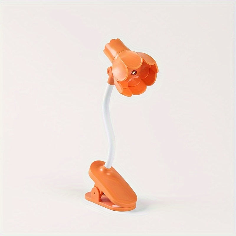 LED gullarga o'xshash kitob lampasi, yotgan holda o'qish yoki dekorativ ish stoli chirog'i sifatida mos keladi. Portativ va sozlanadigan quloq, batareyalar kiritilgan.