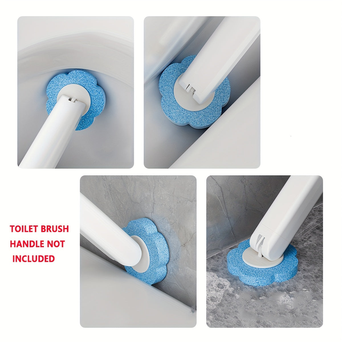 Pack of 18 Disposable Toilet Brush Head Refills for Easy Replacement and Deep Cleaning