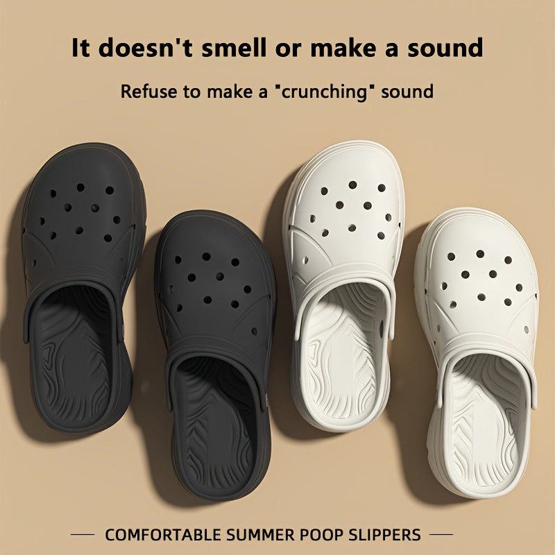 Women's White EVA Clogs with Cushioned Sole, Ventilation Holes, Indoor Outdoor