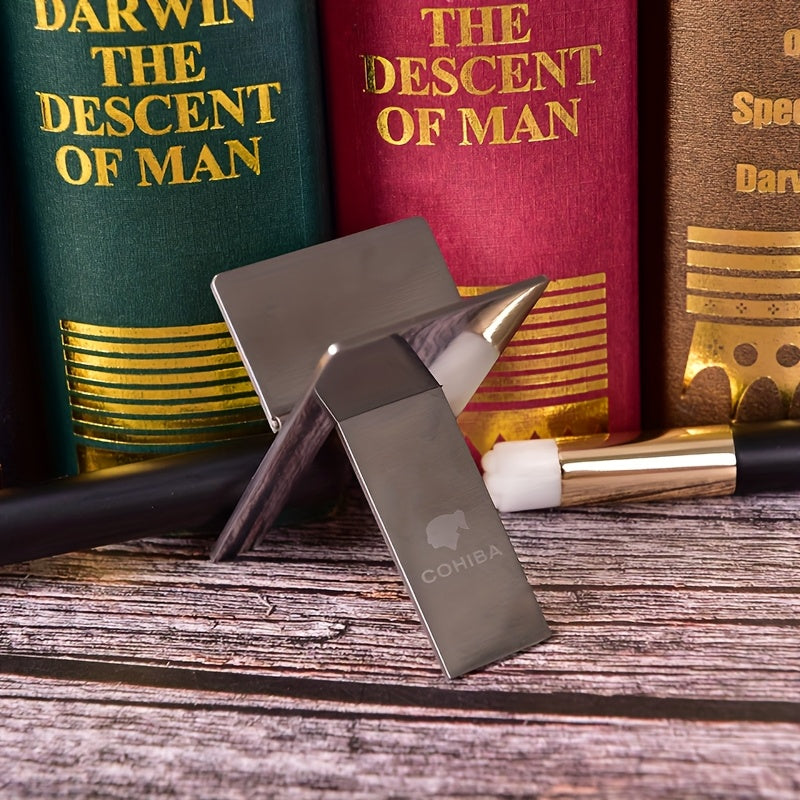 Unisex zanglamaydigan po'latdan yasalgan portativ buklamali sigar tutgichi 1ta