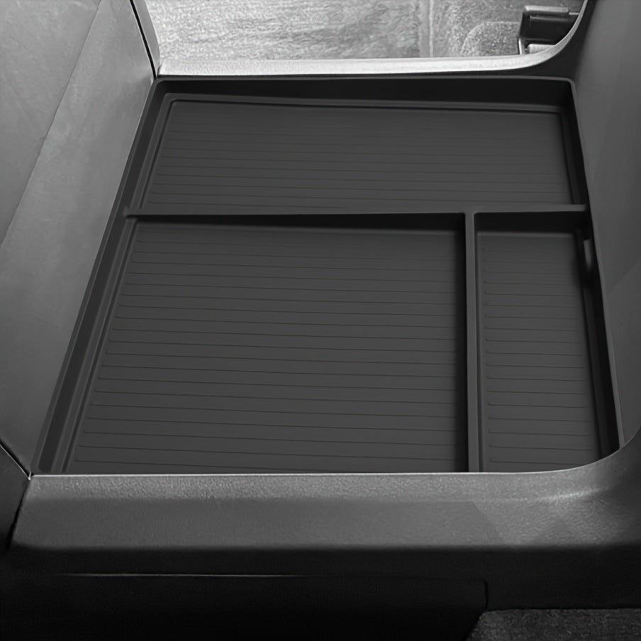 Universal Silicone Car Center Console Organizer Non-Slip Multi-Compartment Black