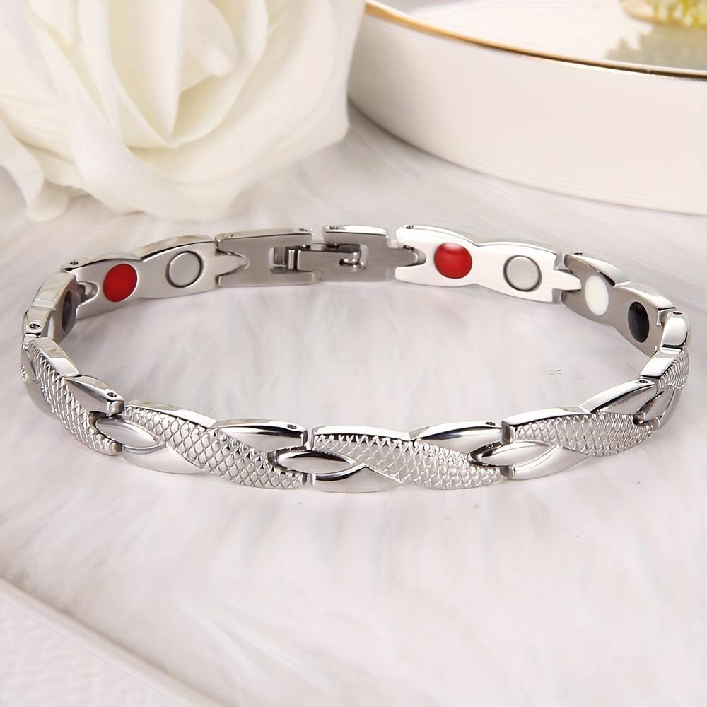 Women's Titanium Magnetic Bracelet Adjustable Length with Sizing Tool