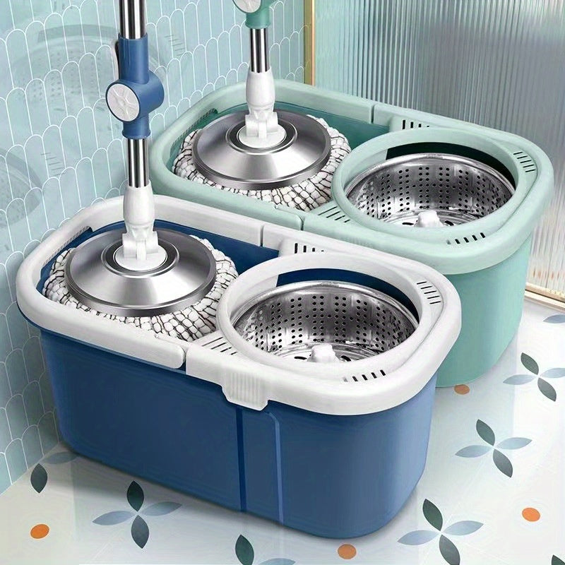 Tezkor o'z-o'zini siqish mopu to'plami, oson siqish uchun ko'p funksiyali aylanuvchi mop bilan, chelak bilan birga. Yashash xonalari, yotoq xonalari, oshxonalar, hammomlar va barcha turdagi pollarda foydalanish uchun mukammal.