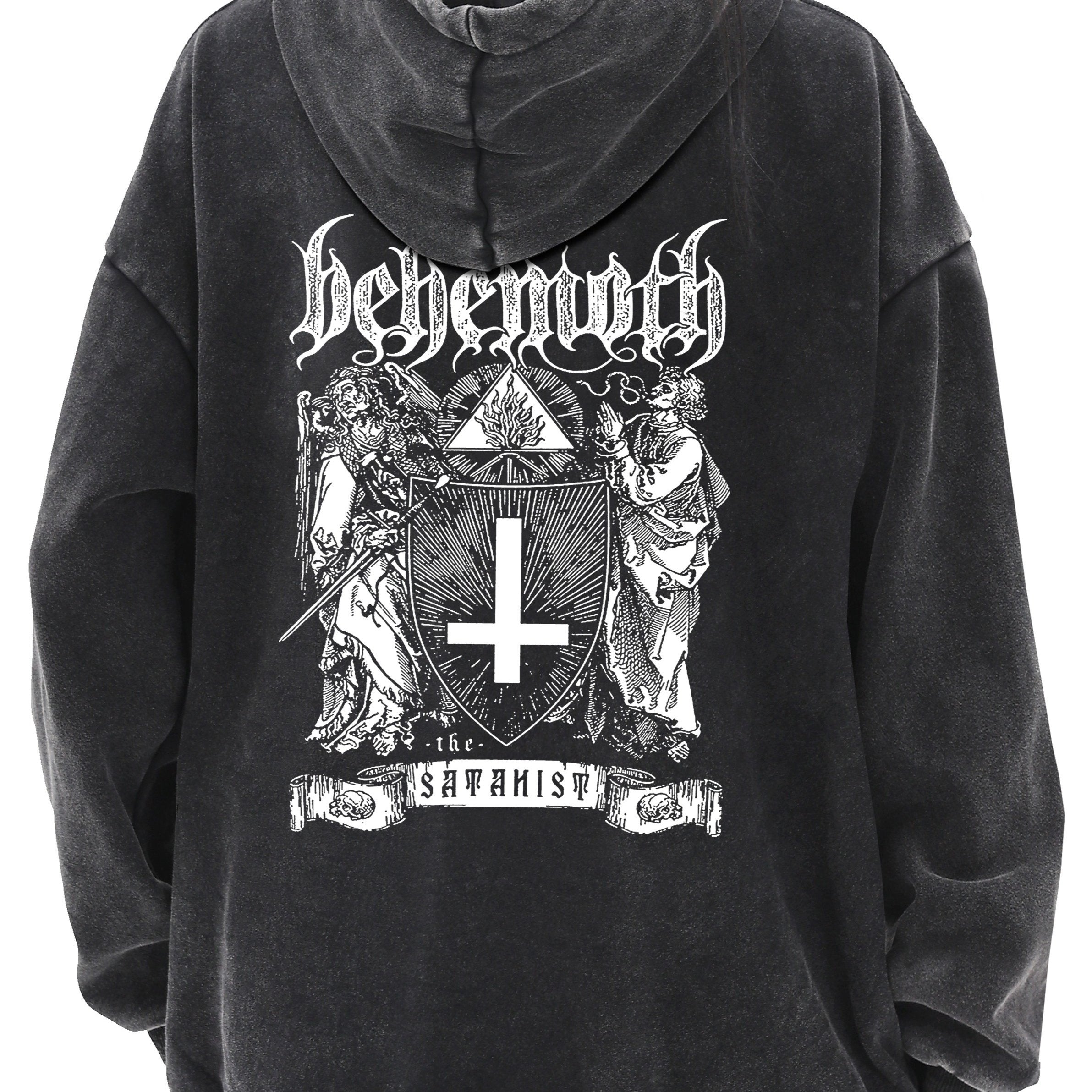 Women's Vintage Distressed Hoodie Long Sleeve Casual Pullover