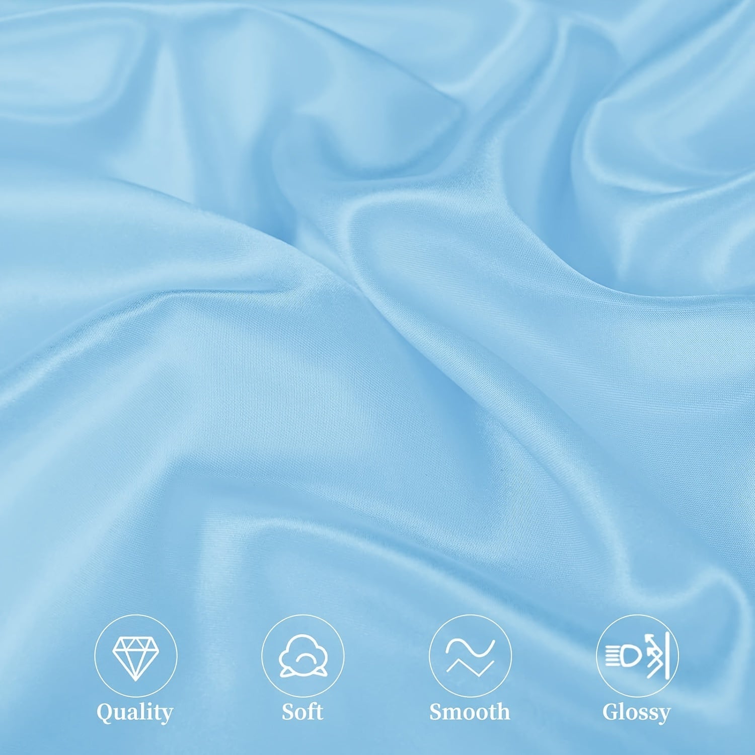 Light Blue Satin Table Runner 30.48 x 274.32 cm for Weddings and Formal Events