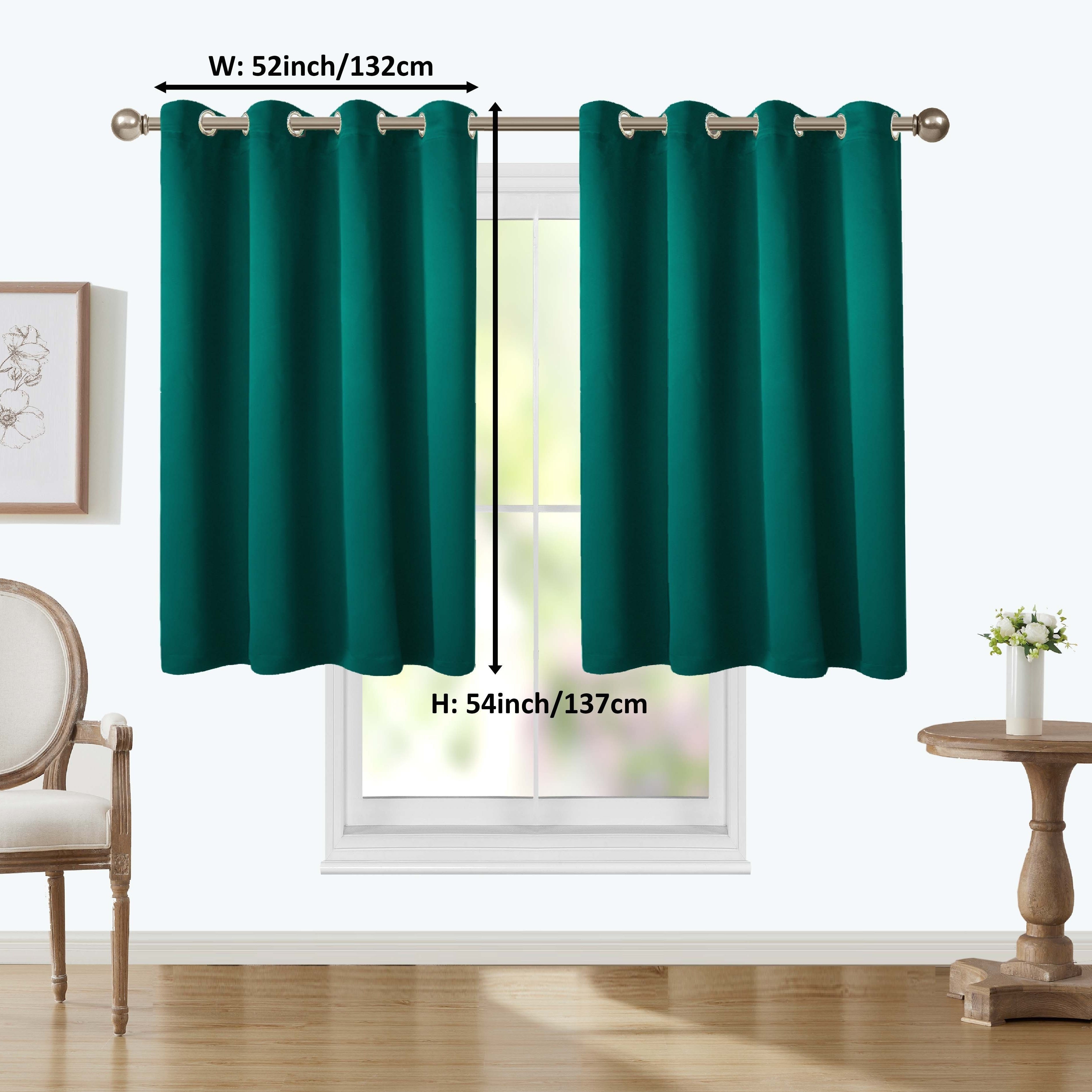 Blackout Curtain with Iron Rings Indoor Use 180g Dark Fabric