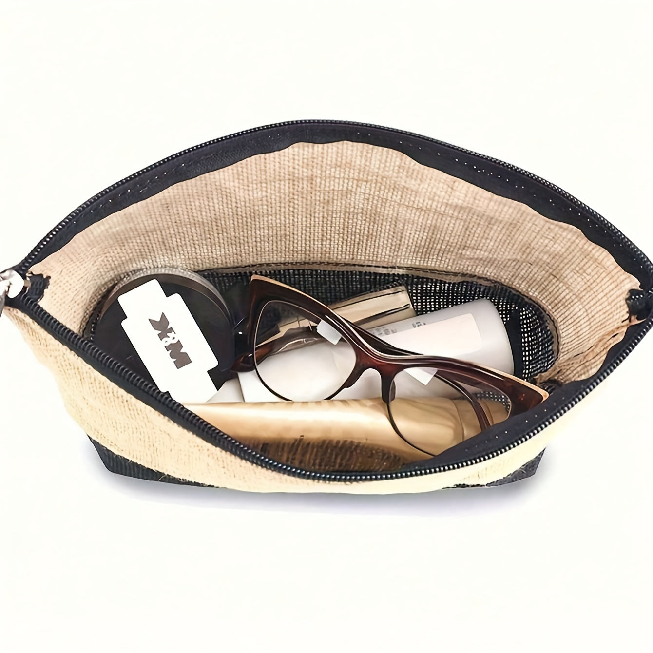 Zamonaviy 2-qismli kanvas to'plam va makiyaj sumkasi - to'ylar, tug'ilgan kunlar, plyaj va maktab uchun ajoyib. Ayollar, onalar, o'qituvchilar, do'stlar va kelinlar uchun mukammal sovg'a.