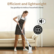 Electric Cleaning Brush with Long Handle 10-in-1 Accessories Adjustable Speed Voice Function