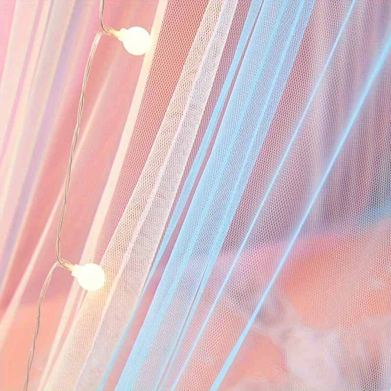 Cylindrical Mosquito Net with Cap Top Style Princess Canopy Curtain for Bedroom