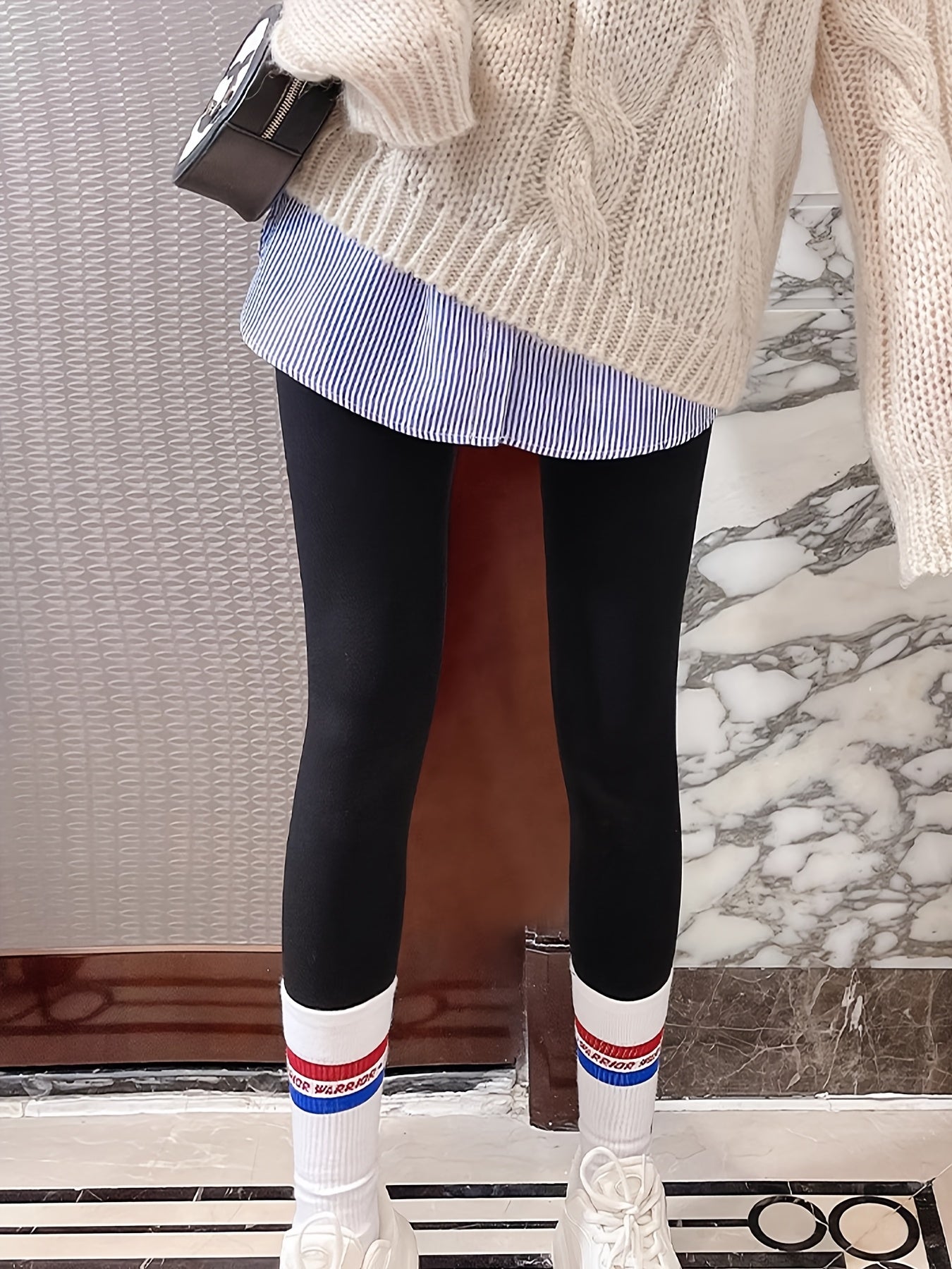 Top sin mangas para todas las estaciones de mujer, azul a rayas blancas, tela no elástica