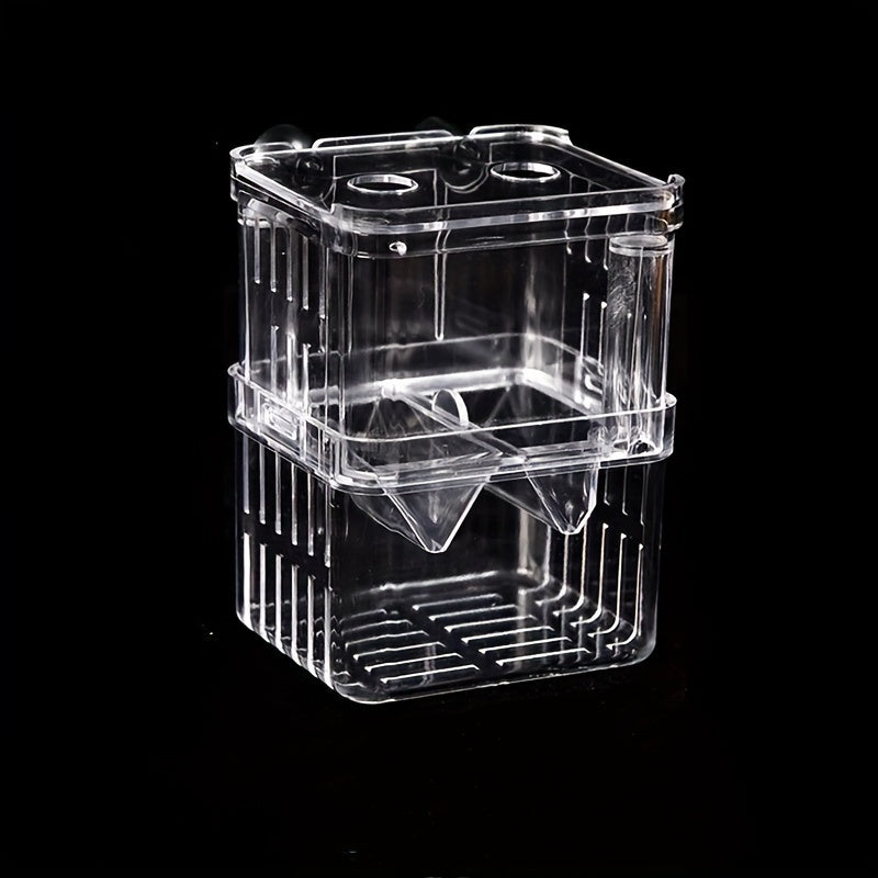 Square Fish Breeding Isolation Box for Guppies No Battery Needed
