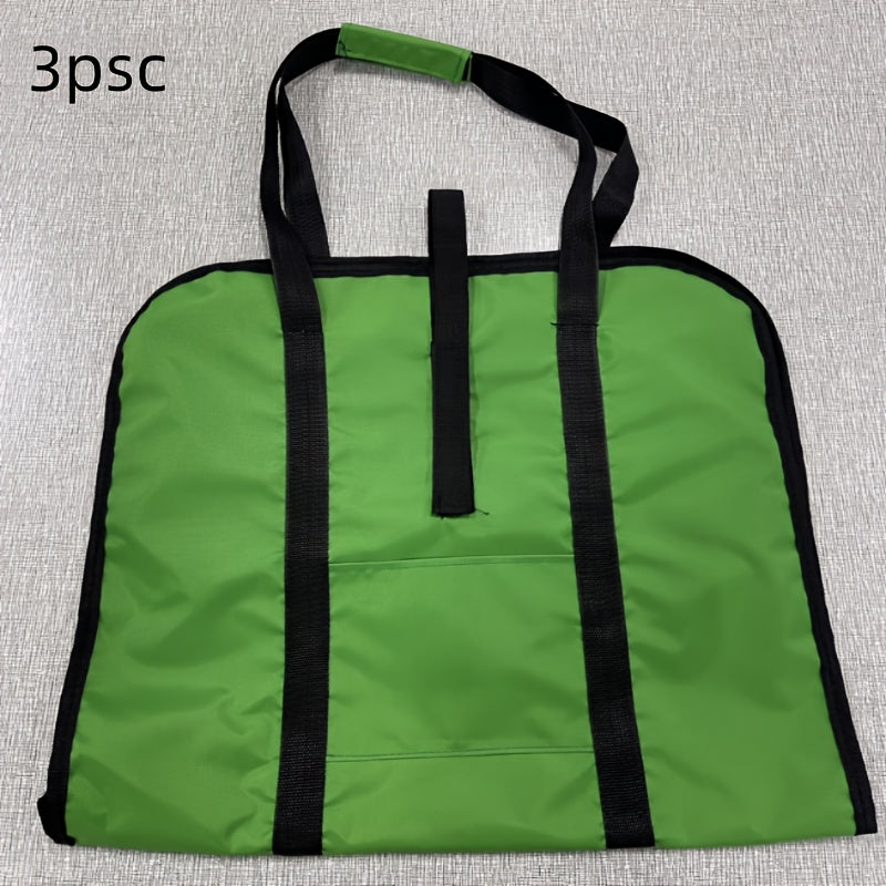 Durable Canvas Log Carrier Bag Collapsible Firewood Tote for Camping and Fireplace