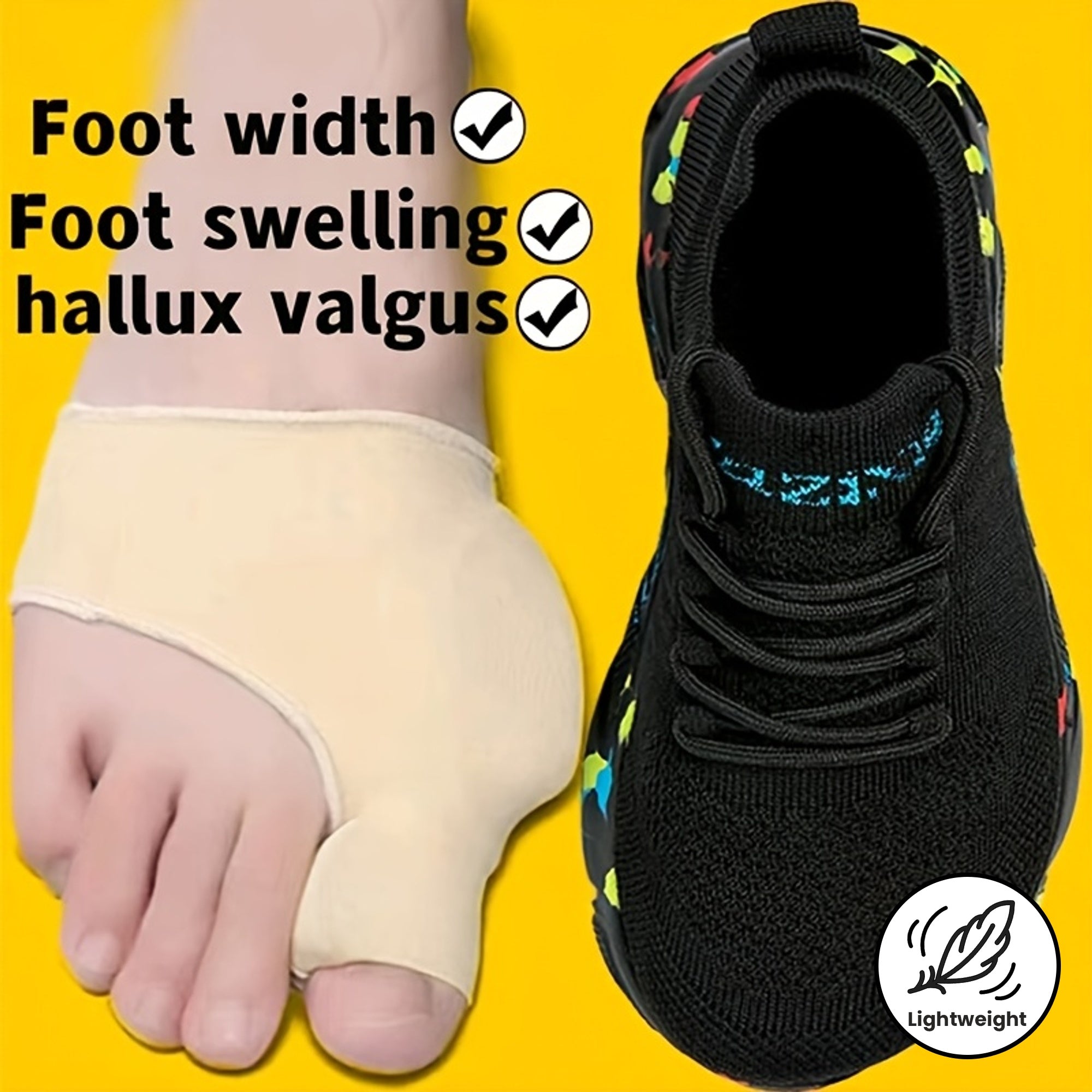 Plus-Size Light Weight Knit Sneakers for Casual Walking Wide Toe