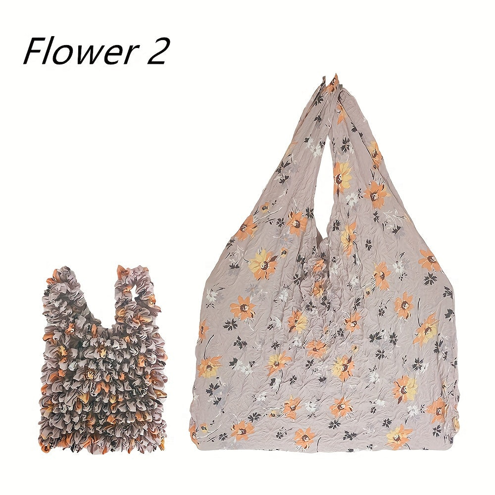 Qayta ishlatiladigan Sehrli Cho'ziladigan Sumka 1 dona - Katta Hajm, Ko'p Maqsadli, Egiluvchan va Portativ Oziq-ovqat Sumkasi - Har kuni foydalanish va sovg'a berish uchun ideal