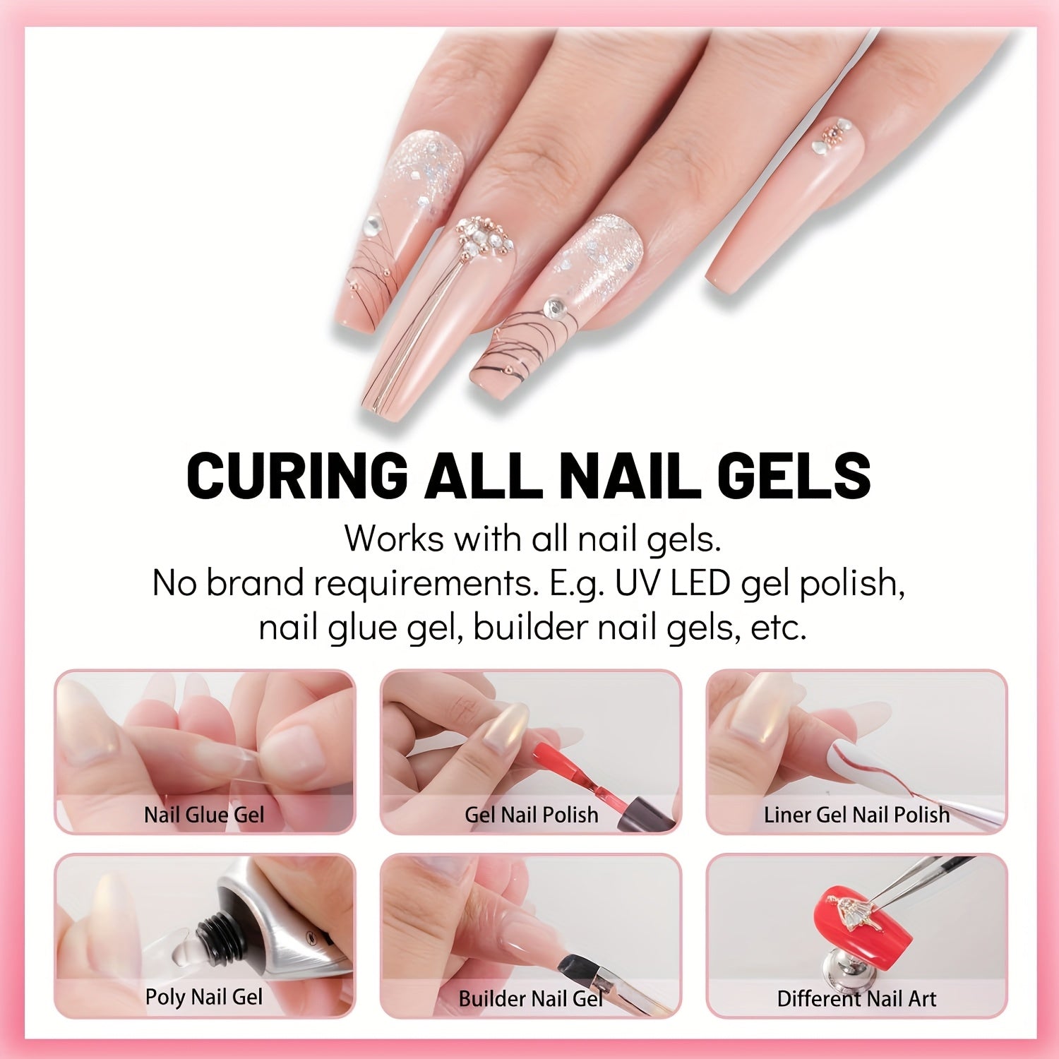 Мини-лампа для сушки ногтей UV LED для гель-лака, портативная, с Micro USB