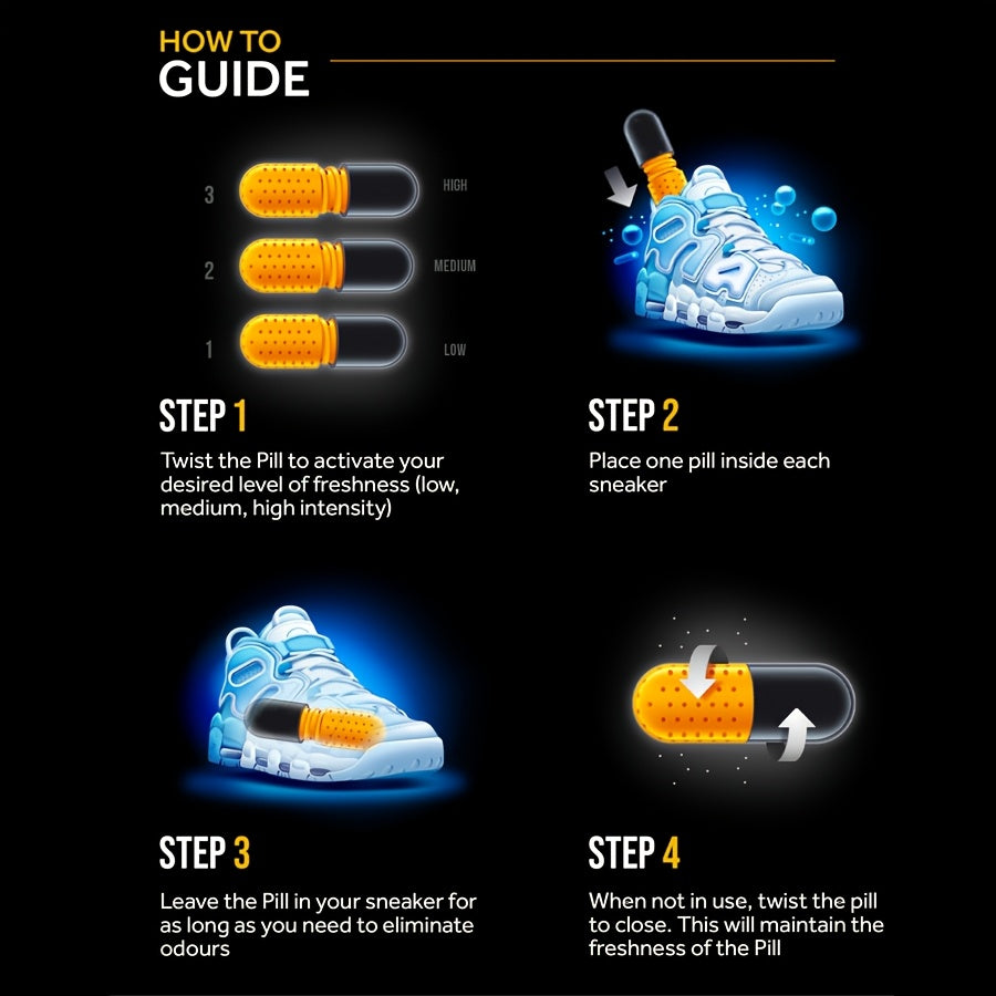 10Pcs Shoe Freshener Pills Solid Air Purifying Balls Odor Neutralizer