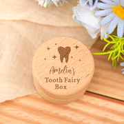 Personalized Wooden Tooth Fairy Box for Children Baby Shower Gift Keepsake