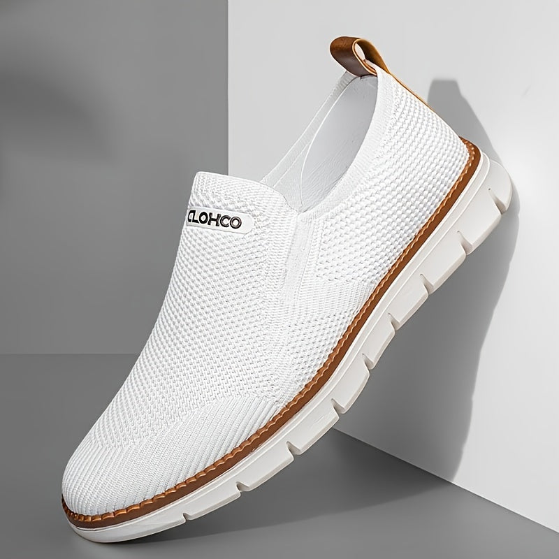 Men's Slip-On Loafer Shoes Durable Casual All-Season Fabric Round Toe