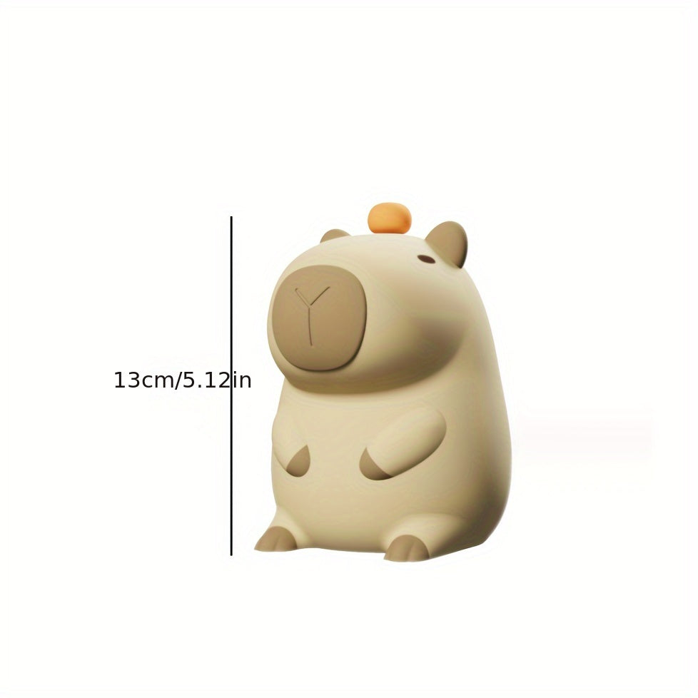 Cartoon Capybara Night Light USB Rechargeable Touch Lamp for Bedroom