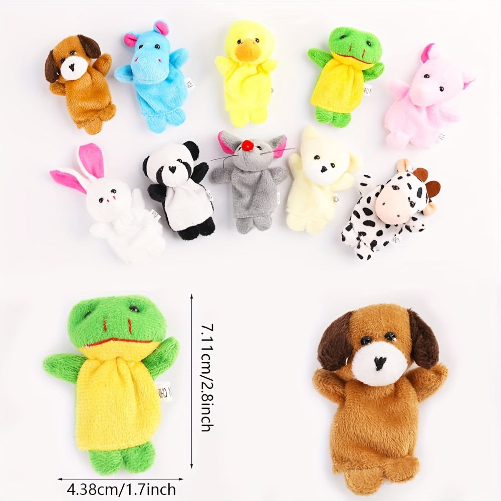 Набор мягких плюшевых пальчиковых кукол различных цветов, идеально подходящий для детей, идеален для игр и школьных праздников.