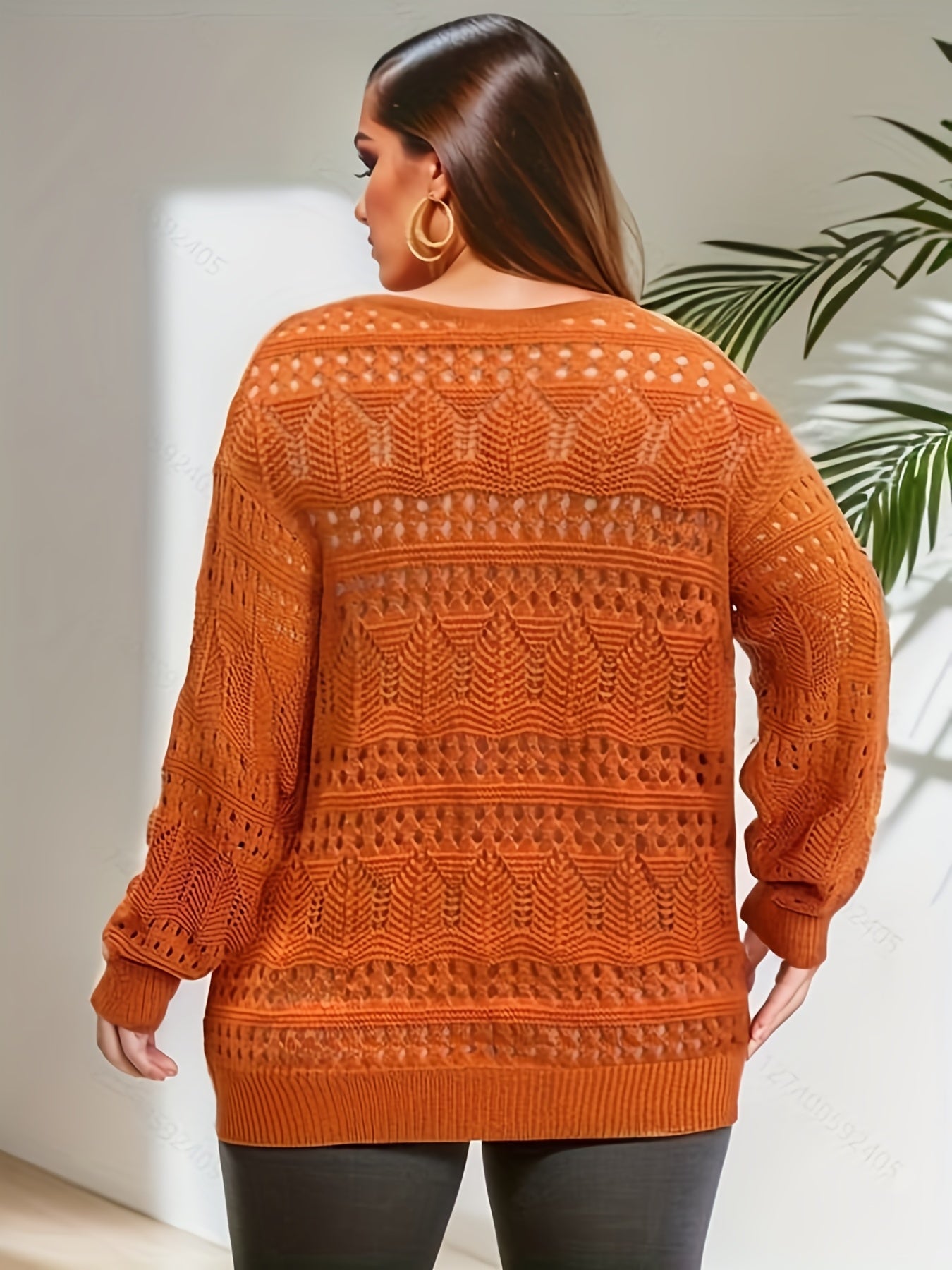 Plus Size Women's Vintage Casual Top Cotton Short Sleeve Blue