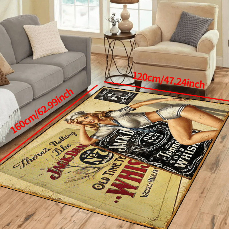 Polyester Rug Non-Slip Waterproof Indoor Outdoor Durable 1 Piece