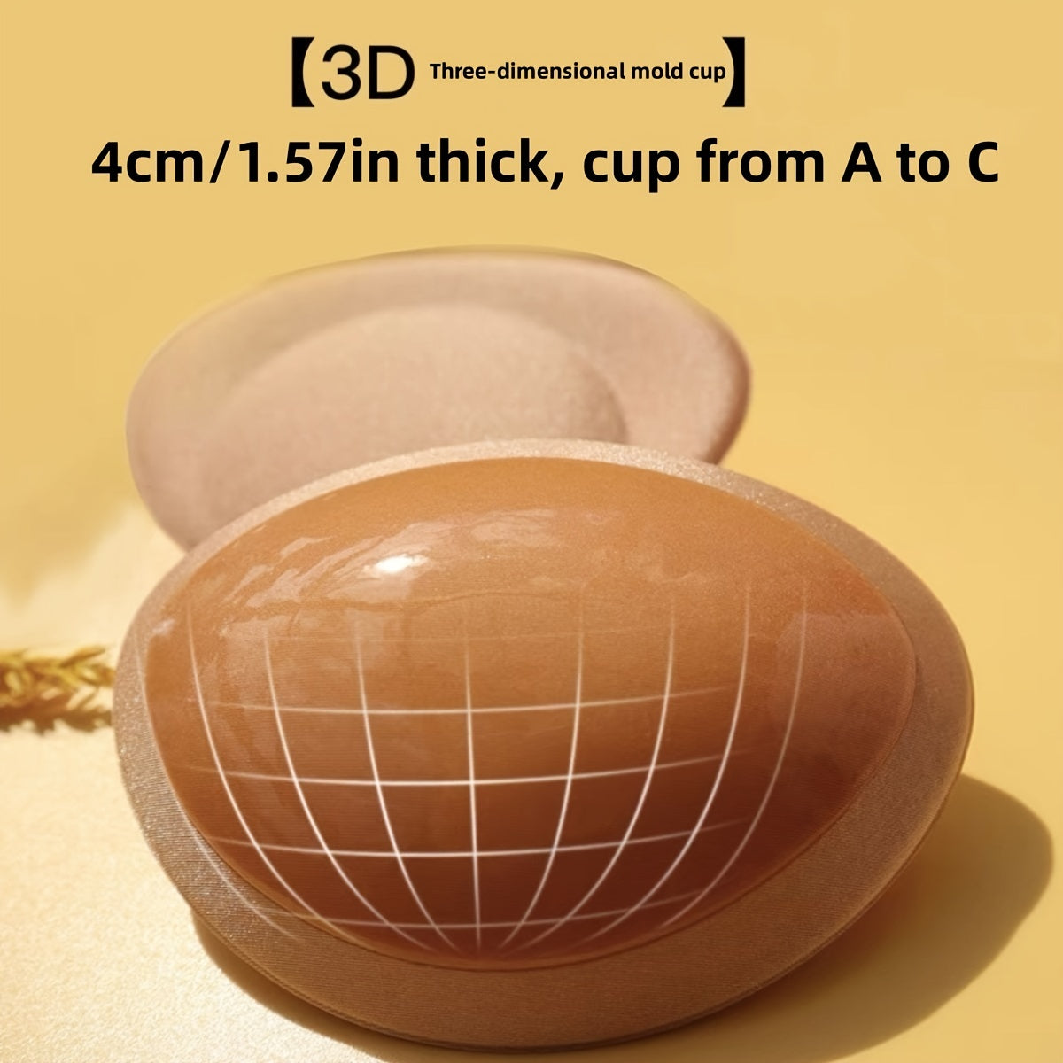 Almohadillas adhesivas para realzar el pecho de mujer, inserts para sujetador para lencería, color sólido, 1 par