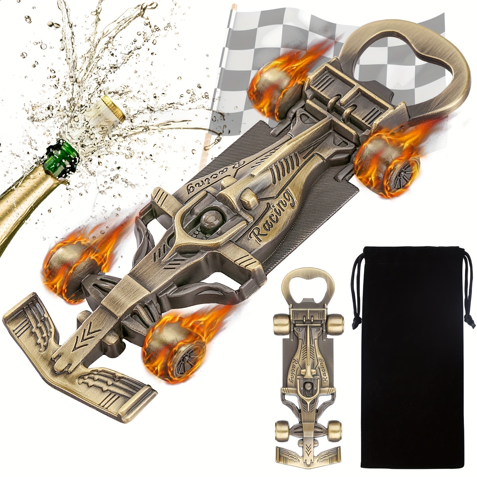 Racing Car Bottle Opener Gift for Racing Fans and Car Enthusiasts