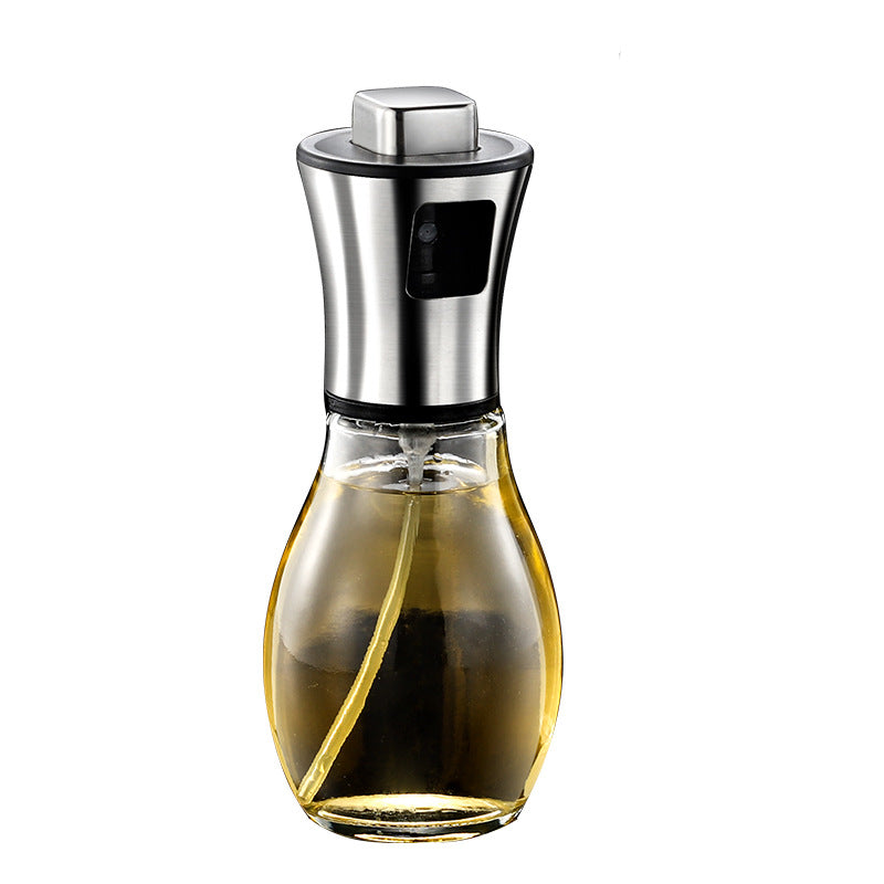 Stainless Steel Oil Sprayer Bottle 200ml Cooking Spray for Kitchen Air Fryer