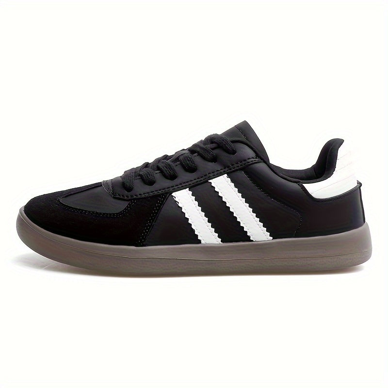 Women's Breathable PU Upper Skateboard Sneakers Lightweight All-Season Rubber Sole