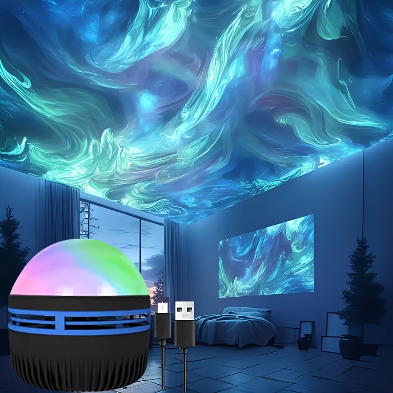 LED Star Aurora Night Light Projector for Bedroom Dimmable Color Changing USB Powered