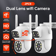 Set of 2 4MP Wireless Security Cameras with Night Vision 2-Way Audio AI Motion Detection