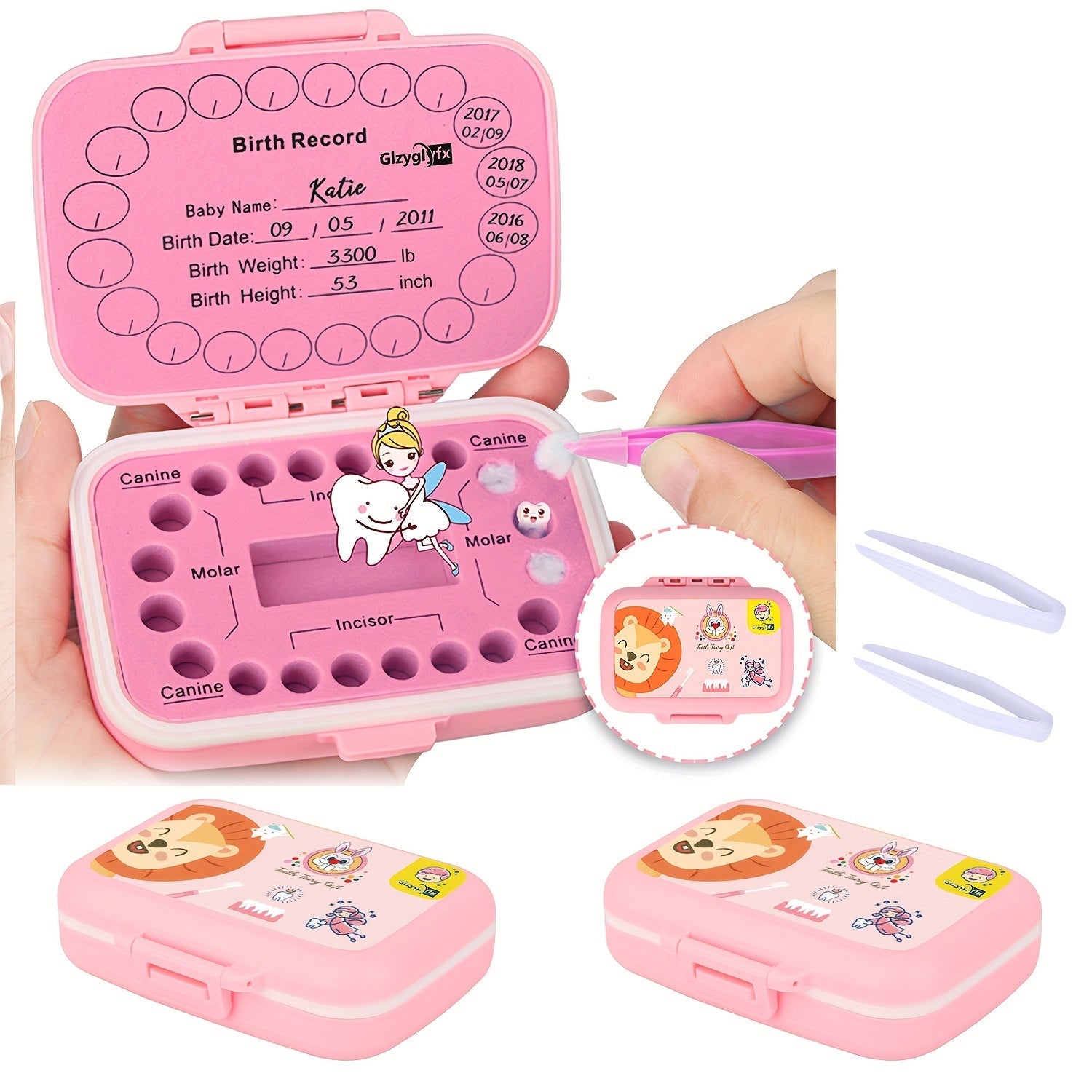 Baby Teeth Keepsake Box for Kids Tooth Storage Container Tooth Fairy Gift