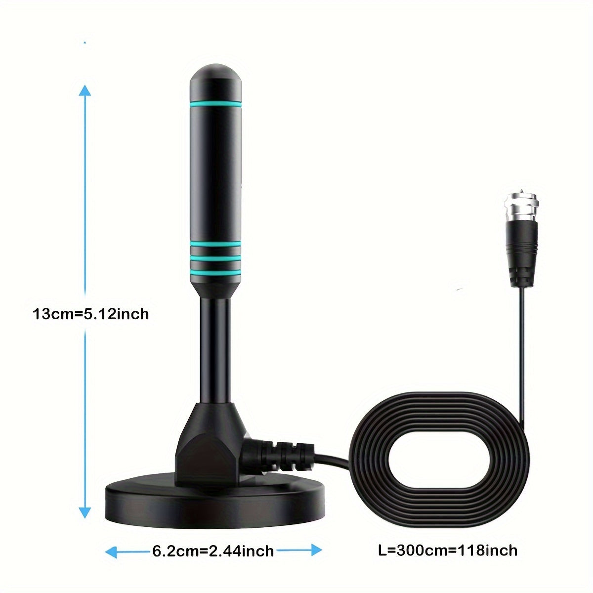 Indoor Digital HD TV Antenna for 4K 1080p Smart and Older TVs USB Powered