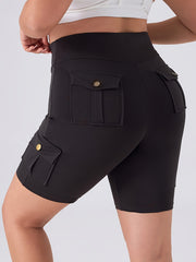 Женские шорты кро cargo с эластичным поясом для спорта с карманами