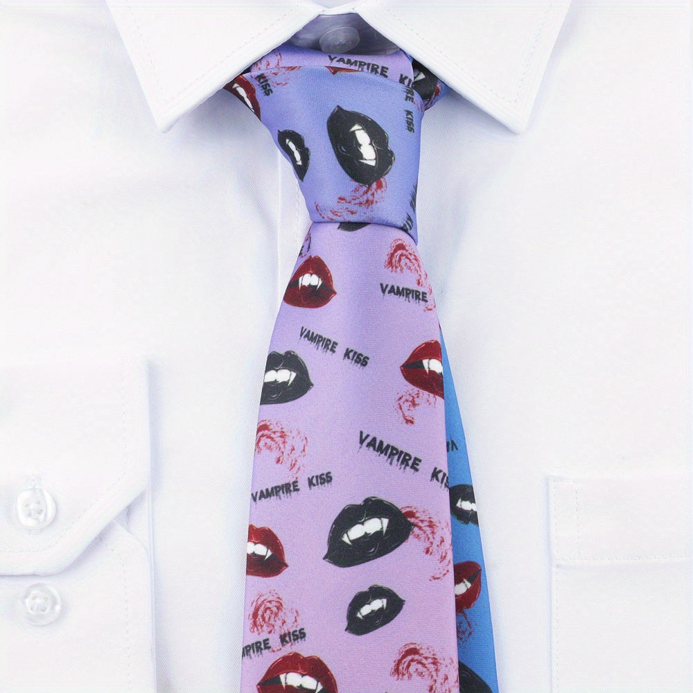 Men's Polyester Tie with Multicolor Modern Novelty Print