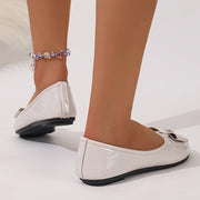 Women’s Mary Jane Flats Rhinestone Bow Soft PU Insole Slip-On Shoes